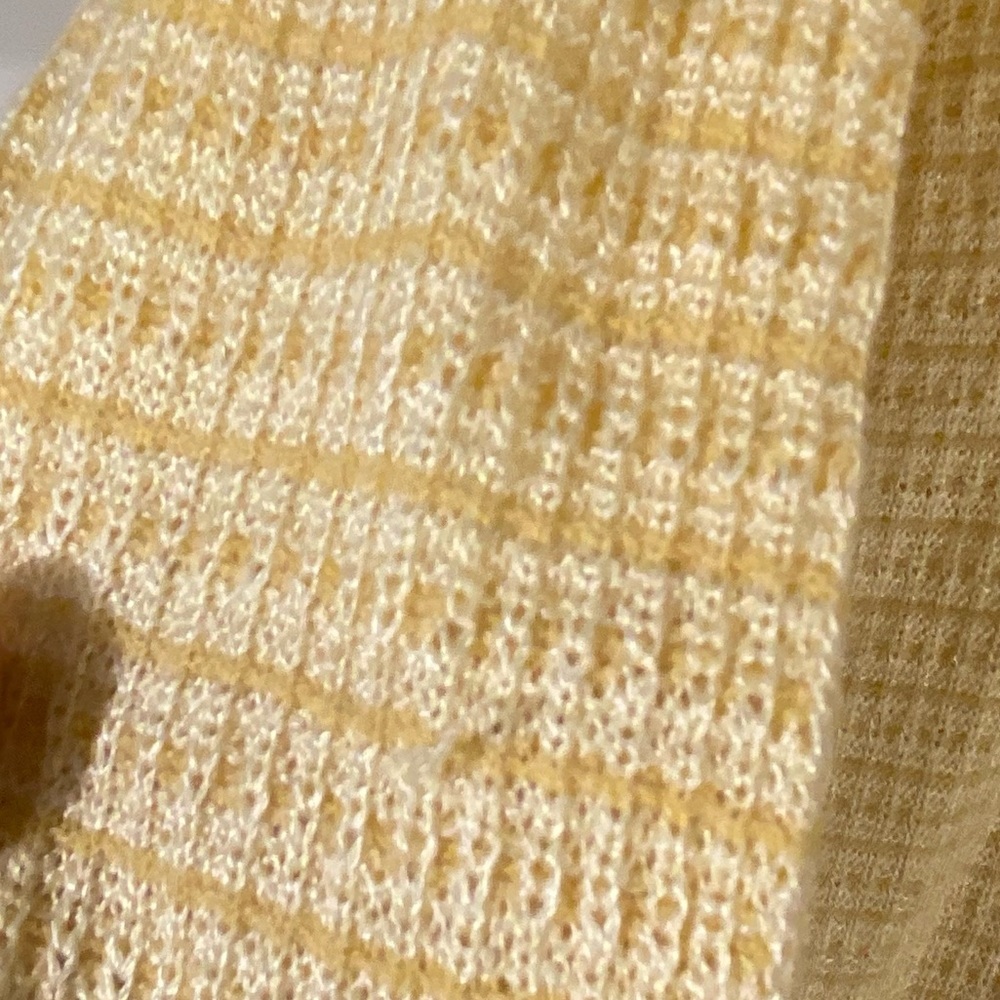 Liz Claiborne Lightweight Cotton Button Front Cardigan Pastel Yellow XXL - Picture 4 of 6